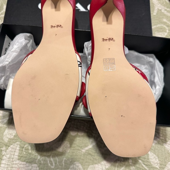 Coach Women's Cherry Print Sandals - Picture 2 of 6